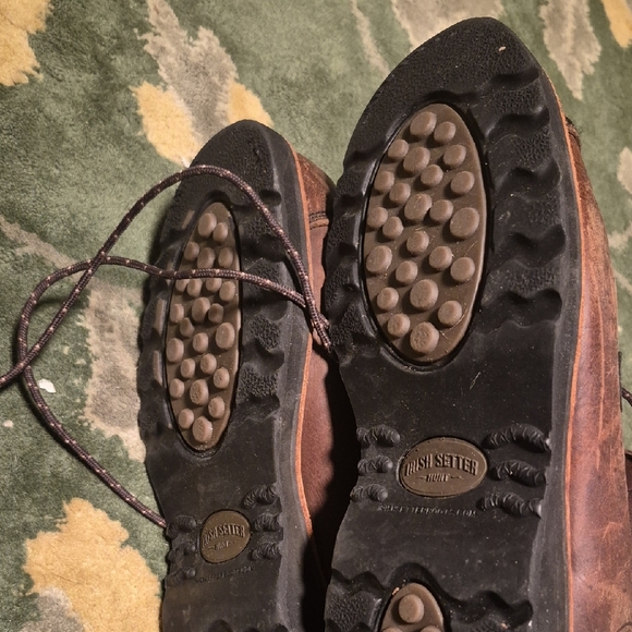 Red Wing Shoes Brown Leather Lace-Up Work Boots - Picture 10 of 13